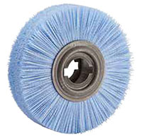 10 Inch (in) Brush Diameter, 120 Grit, and 0.040 Inch (in) Filament Diameter Metal Hub Double Wide Wheel Brush with CeramiX® Abrasive Filament