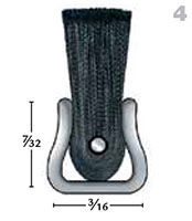 1 Inch (in) Overall Trim, 36 Inch (in) Overall Length, and 0.010 Inch (in) Filament Diameter Nylon Fill/Galvanized Backing Strip Brush (MB400036) - 2