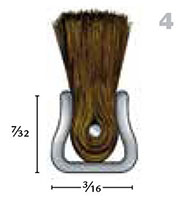 1 Inch (in) Overall Trim and 36 Inch (in) Overall Length Metal Back Strip Brush (MB409036-BG) - 2