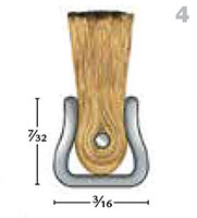 1 Inch (in) Overall Trim, 36 Inch (in) Overall Length, and 0.004 Inch (in) Filament Diameter Crimped Brass Fill/Stainless Steel Backing Strip Brush (MB406036) - 2