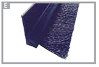 1 Inch (in) Trim Length and 36 Inch (in) Overall Length 90 Degree Flexible Polyvinyl Chloride (PVC) Strip Brush