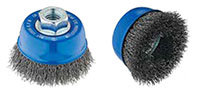 3 Inch (in) Diameter and 0.014 Inch (in) Wire Size Carbon Steel Crimped Wire Cup Brush (70504)