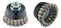 2-3/4 Inch (in) Diameter and 0.020 Inch (in) Wire Size Stainless Steel Twisted Knot Cup Brush (70652)