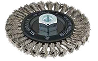 5 Inch (in) Diameter and 0.020 Inch (in) Wire Size Stainless Steel Twisted Knot Wheel Brush (70252)