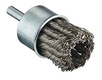 1-1/8 Inch (in) Diameter and 0.020 Inch (in) Wire Size Stainless Steel Twisted Knot End Brush (71368)