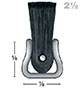 3/4 Inch (in) Overall Trim, 36 Inch (in) Overall Length, and 0.006 Inch (in) Filament Diameter Nylon Fill/Galvanized Backing Strip Brush (MB250036) - 2