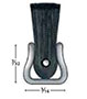 1 Inch (in) Overall Trim, 36 Inch (in) Overall Length, and 0.008 Inch (in) Filament Diameter Antistatic Galvanized Backing Strip Brush (MB440236) - 2