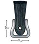 2 Inch (in) Overall Trim, 96 Inch (in) Overall Length, and 0.014 Inch (in) Filament Diameter Inserted Membrane/Galvanized Backing Strip Brush (MB420096) - 2