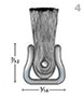 1 Inch (in) Overall Trim, 36 Inch (in) Overall Length, and 0.004 Inch (in) Filament Diameter Stainless Steel Fill/Stainless Steel Backing Strip Brush (MB404036) - 2