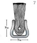 1 Inch (in) Overall Trim, 36 Inch (in) Overall Length, and 0.006 Inch (in) Filament Diameter Stainless Steel Fill/Stainless Steel Backing Strip Brush (MB704036) - 2