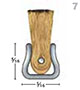 1 Inch (in) Overall Trim, 36 Inch (in) Overall Length, and 0.006 Inch (in) Filament Diameter Crimped Brass Fill/Stainless Steel Backing Strip Brush (MB706036) - 2