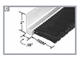 1 Inch (in) Trim Length and 36 Inch (in) Overall Length Level Black Nylon 90 Degree Profile Rigid Polyvinyl Chloride (PVC) Strip Brush (RPVC331036)