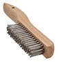 10 x 1-1/8 Inch (in) Block Size Stainless Steel Shoe Handle Scratch Brush