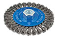 5 Inch (in) Diameter and 0.020 Inch (in) Wire Size Carbon Steel Twisted Knot Wheel Brush (70204)