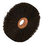 3 Inch (in) Diameter, 1 Inch (in) Trim Length Horse Hair Copper Center Non-Metallic Wheel Brush