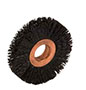 2 Inch (in) Diameter, 0.016 Inch (in) Filament Diameter, and 17/32 Inch (in) Trim Length Crimped Black Nylon Type 6-12 Copper Center Non-Metallic Wheel Brush (10625)